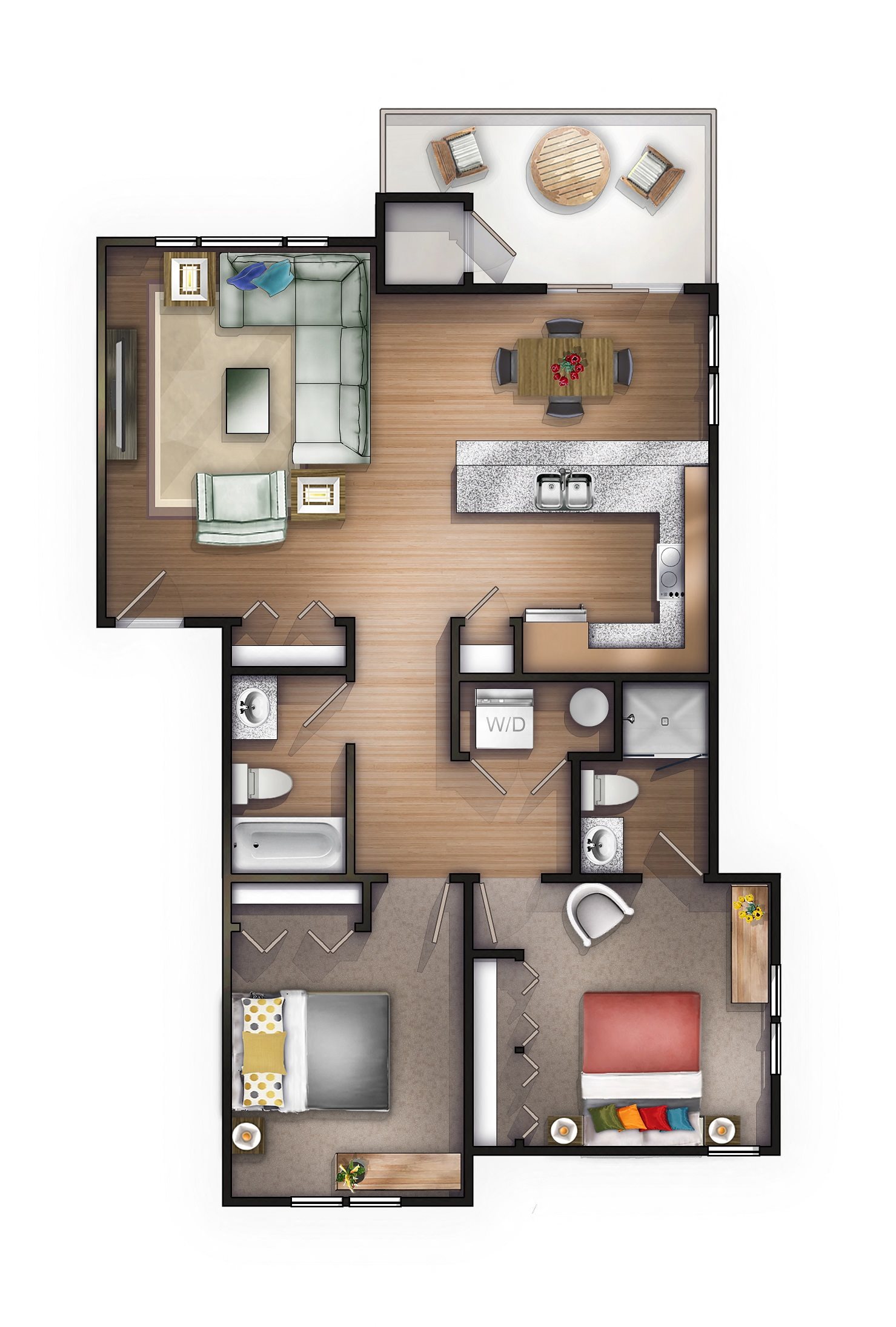 Bellevue Crossing_Centennial_2 Bedroom_2 Bathroom Bellevue Crossing_Centennial_2 Bedroom_2 Bathroom